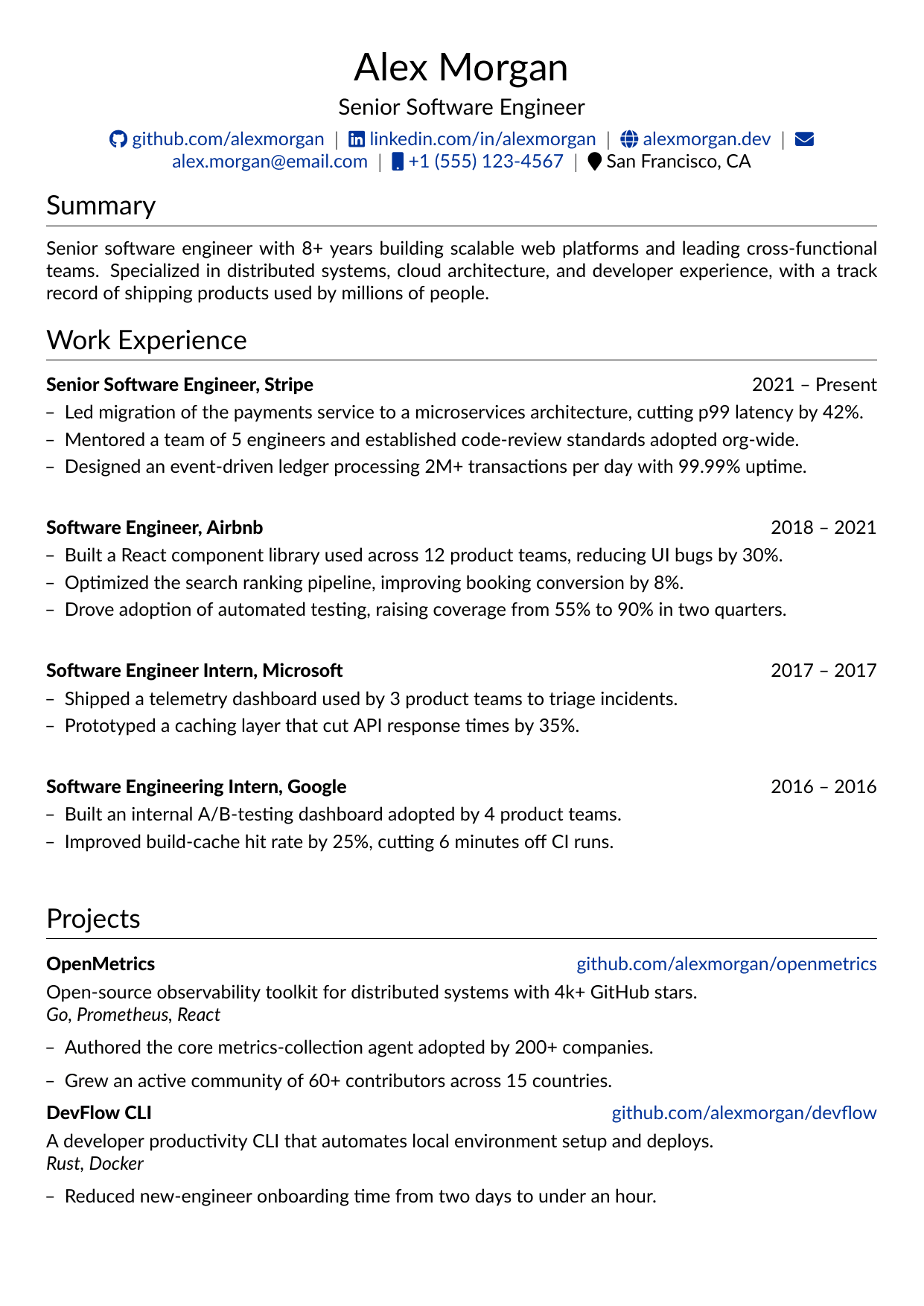 Director of Sales resume template