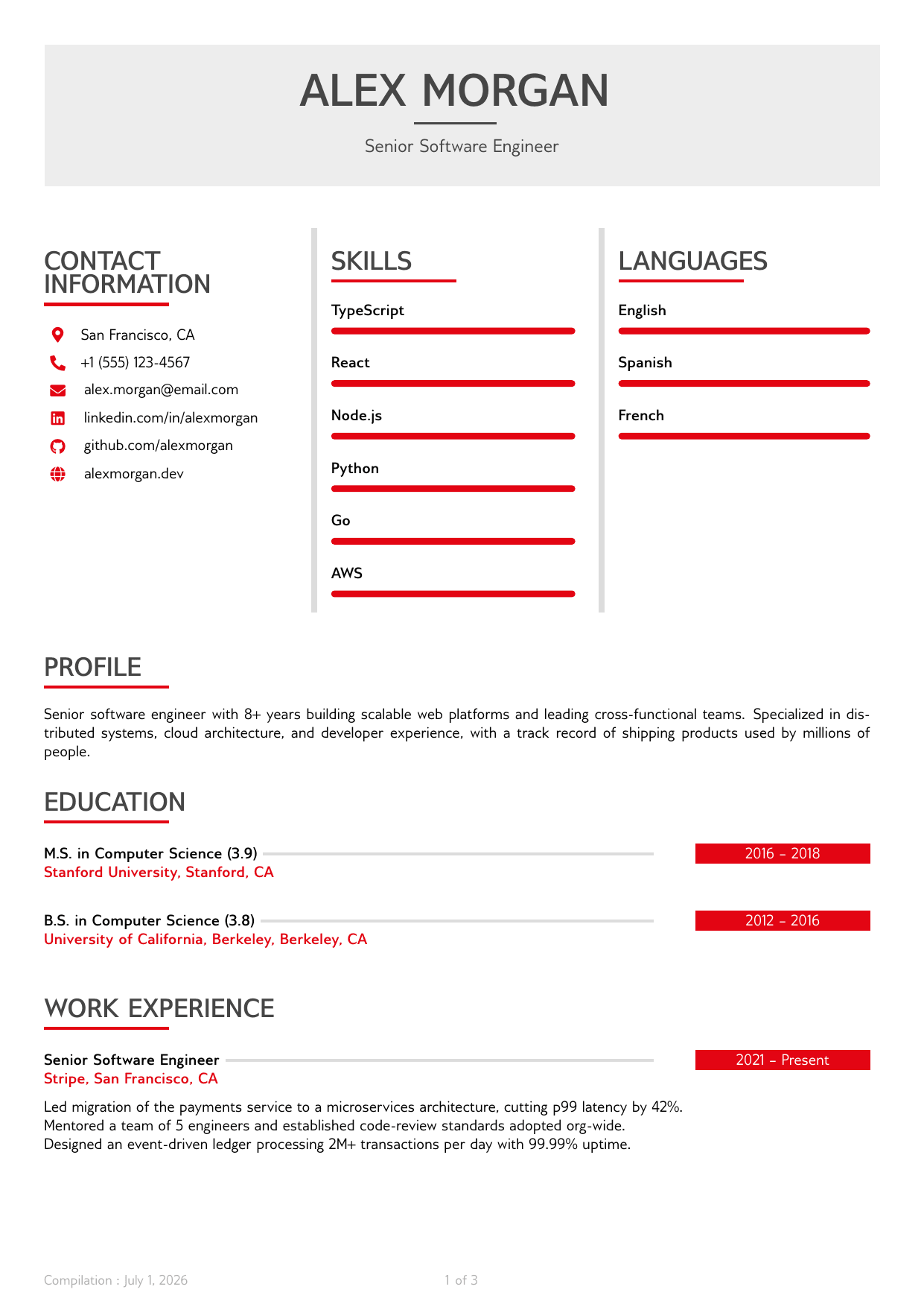 Strategy Manager resume template