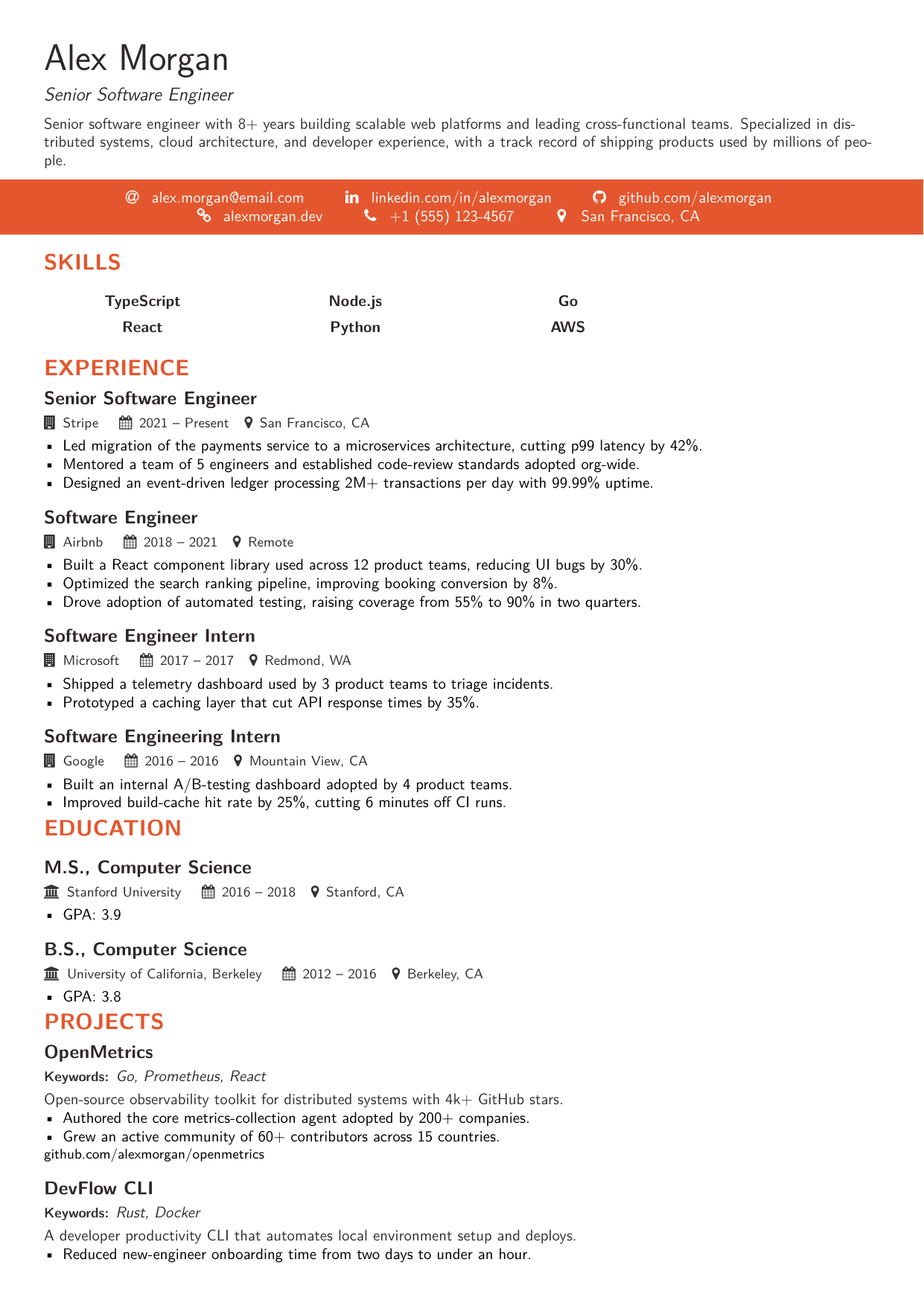 Marketing Analyst resume template