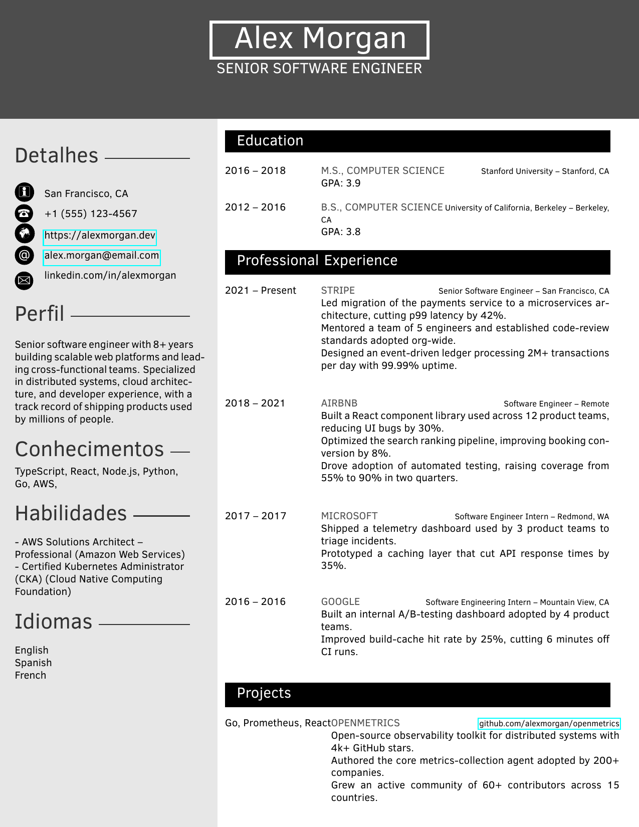 Copywriter resume template