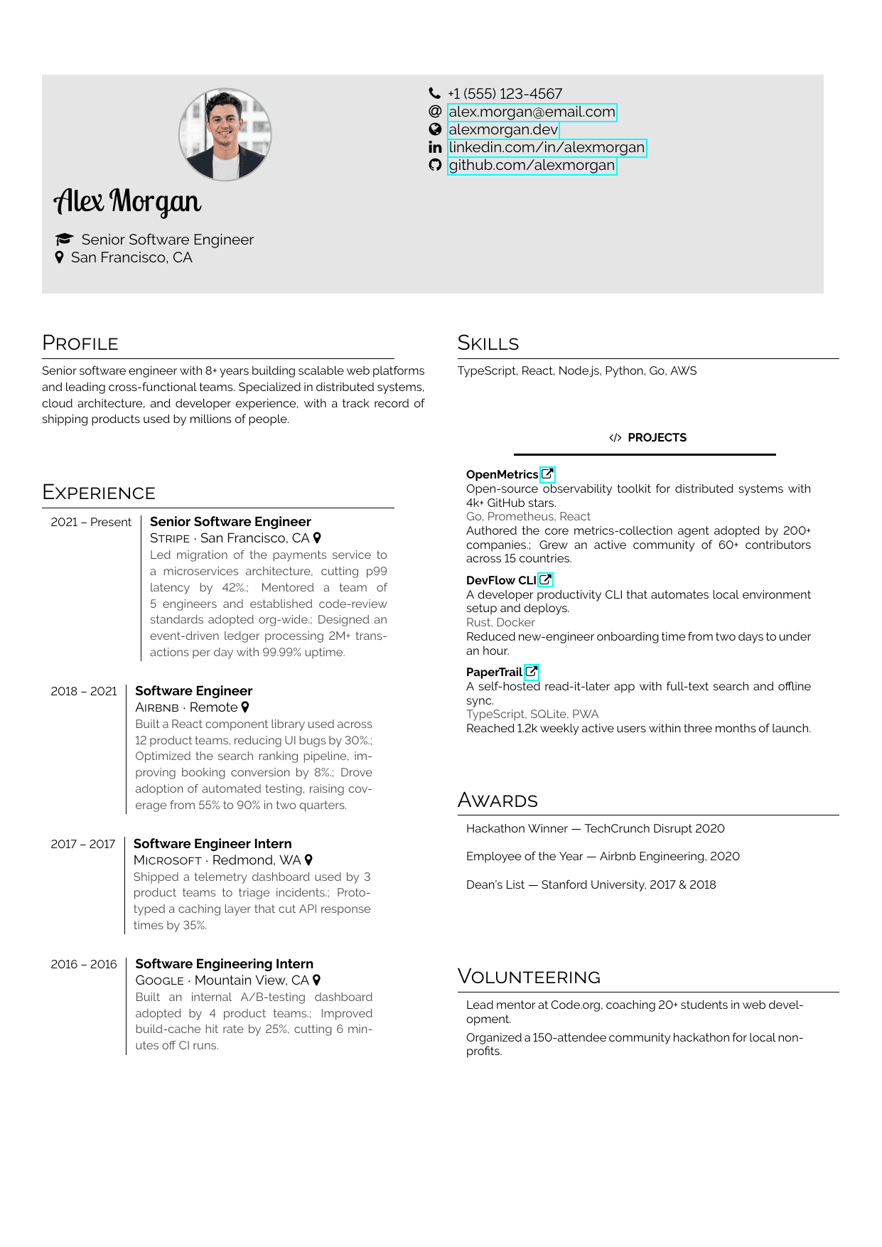 SEO Specialist resume template