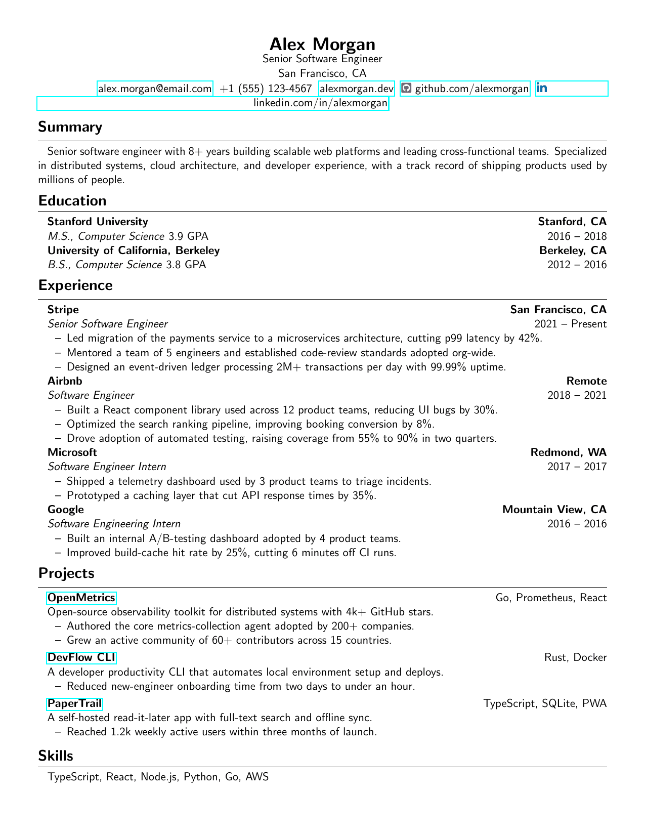 Project Coordinator resume template