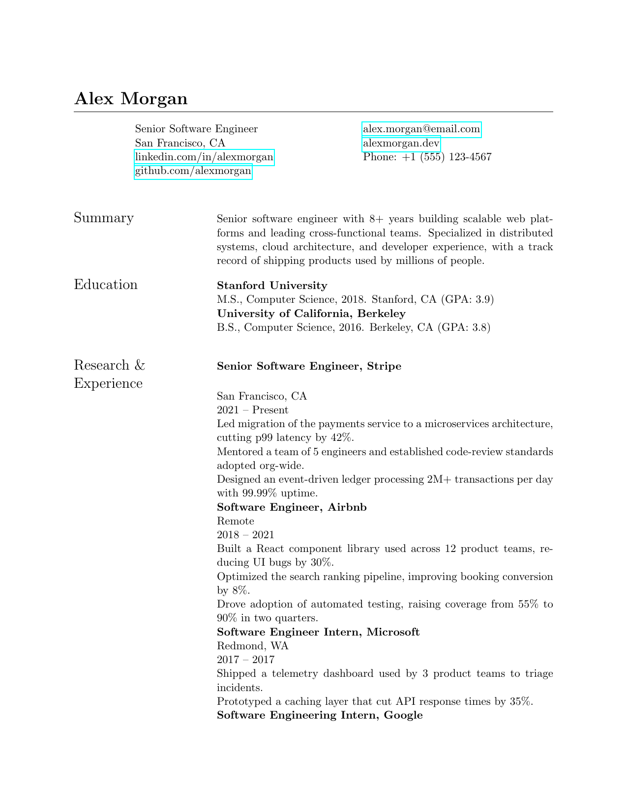 Third Year Student resume template