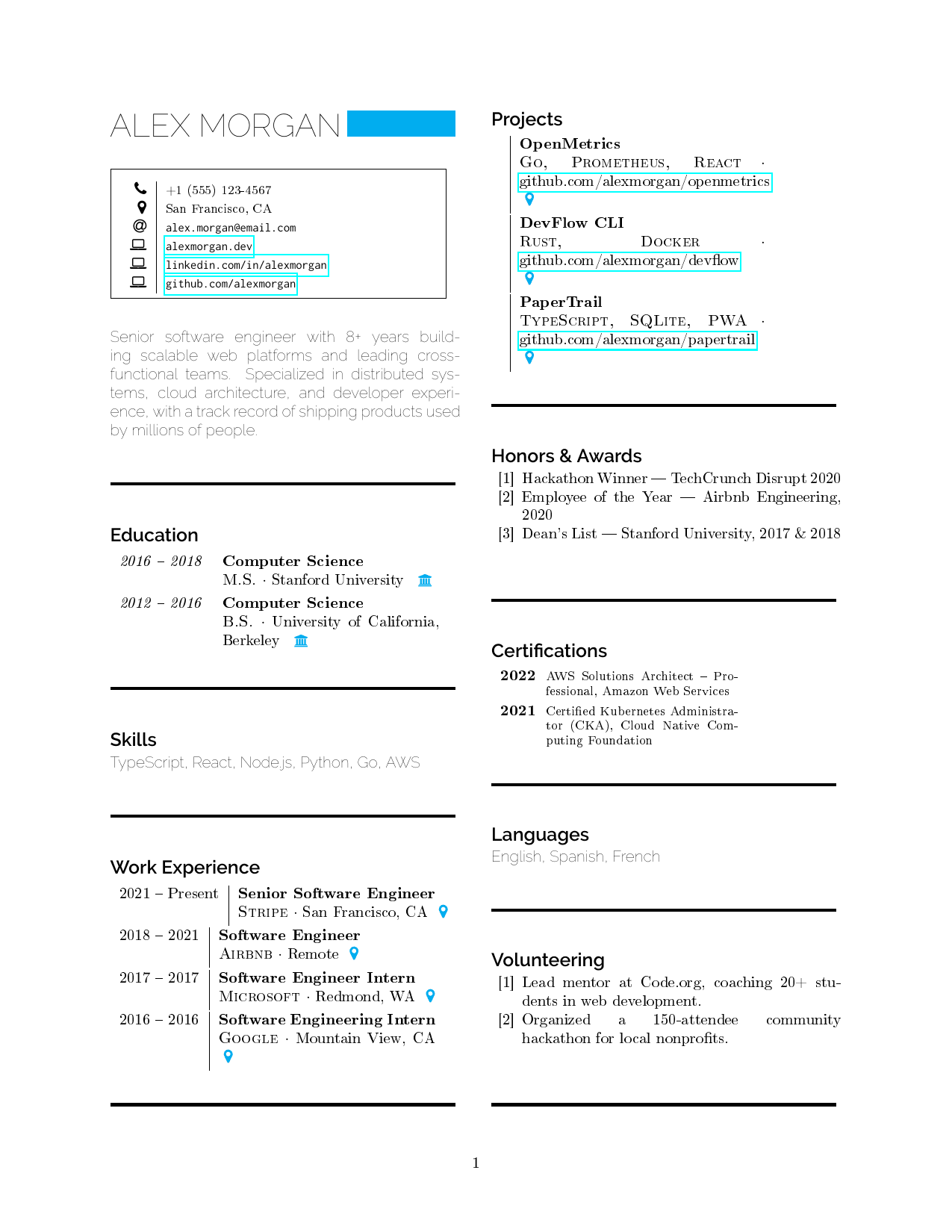Fourth Year Student resume template